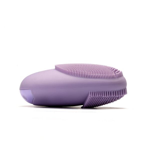 Side of battery operated facial brush